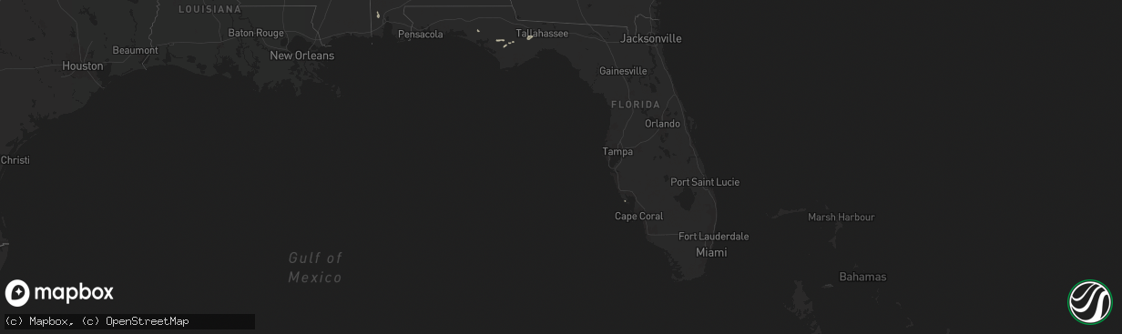 Hail map in Florida on June 22, 2025