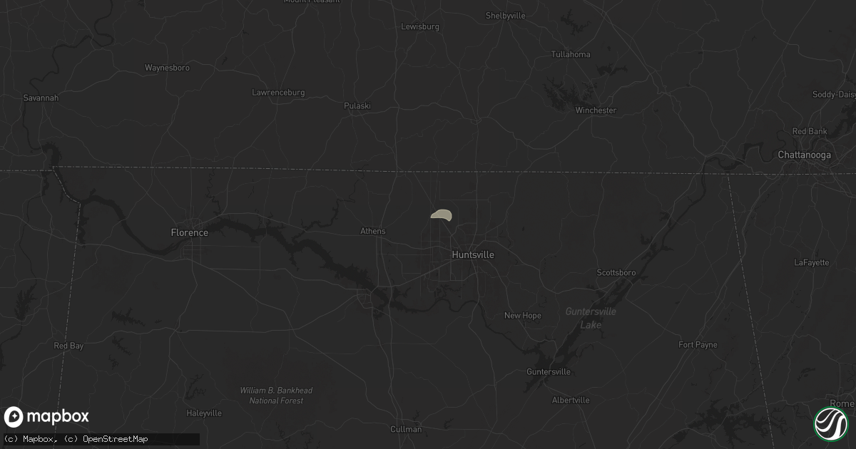 Hail map in Harvest, AL on June 22, 2025
