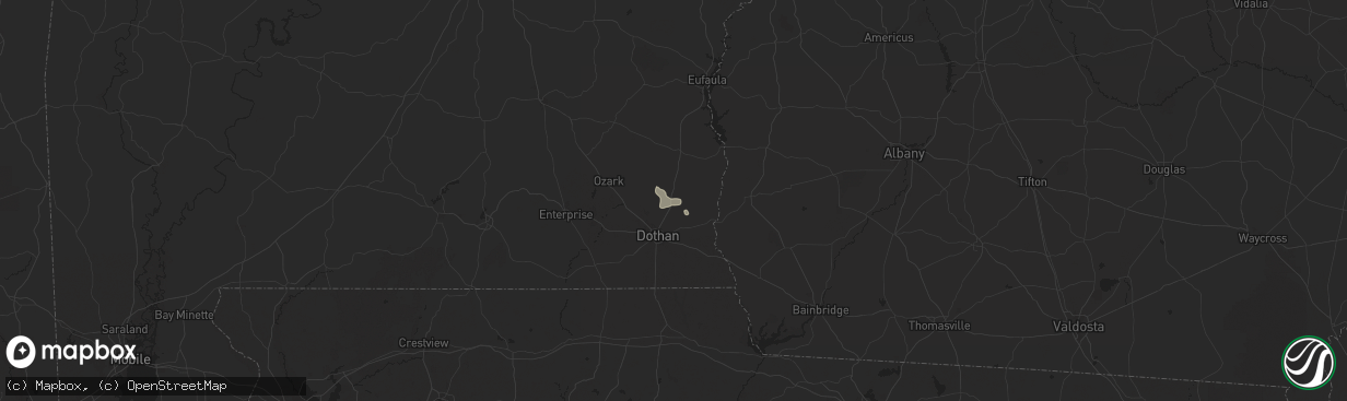 Hail map in Headland, AL on June 22, 2025