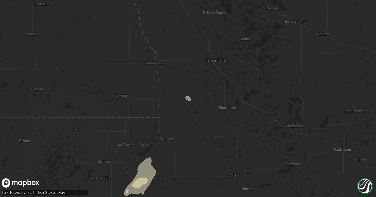 Hail map in Nashua, MN on June 22, 2025