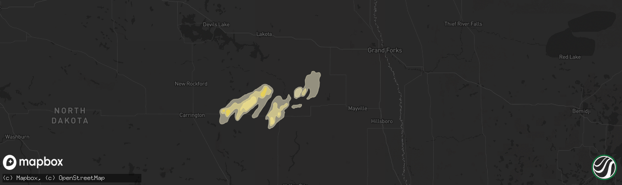 Hail map in Sharon, ND on June 22, 2025