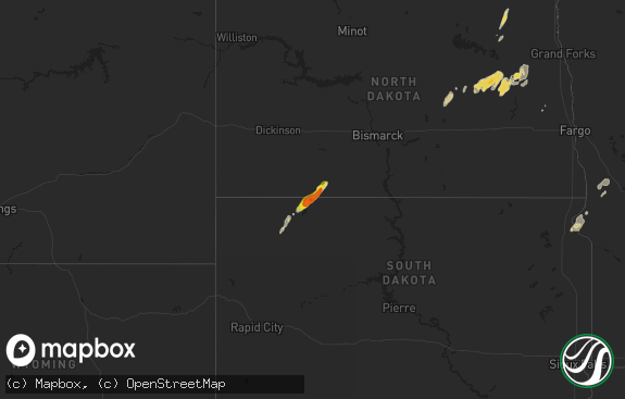 Hail map preview on 06-22-2025
