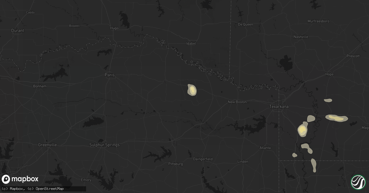 Hail map in Annona, TX on June 22, 2026