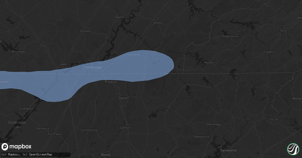 Hail map in Cisco, GA on June 22, 2026