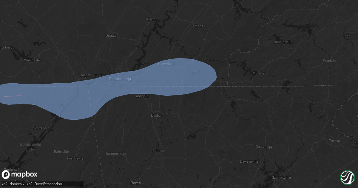 Hail map in Crandall, GA on June 22, 2026
