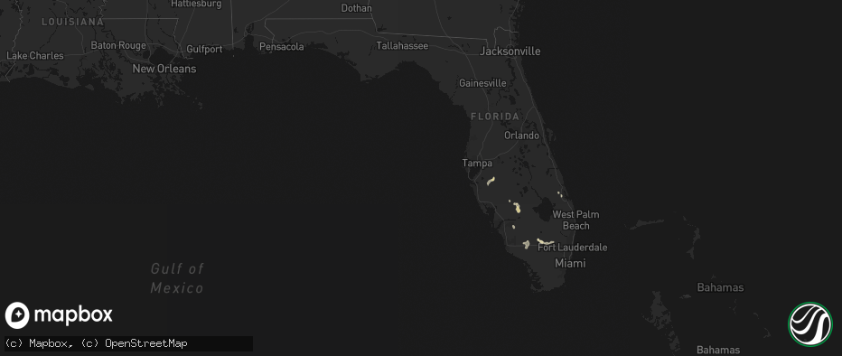 Hail map in Florida on June 22, 2026