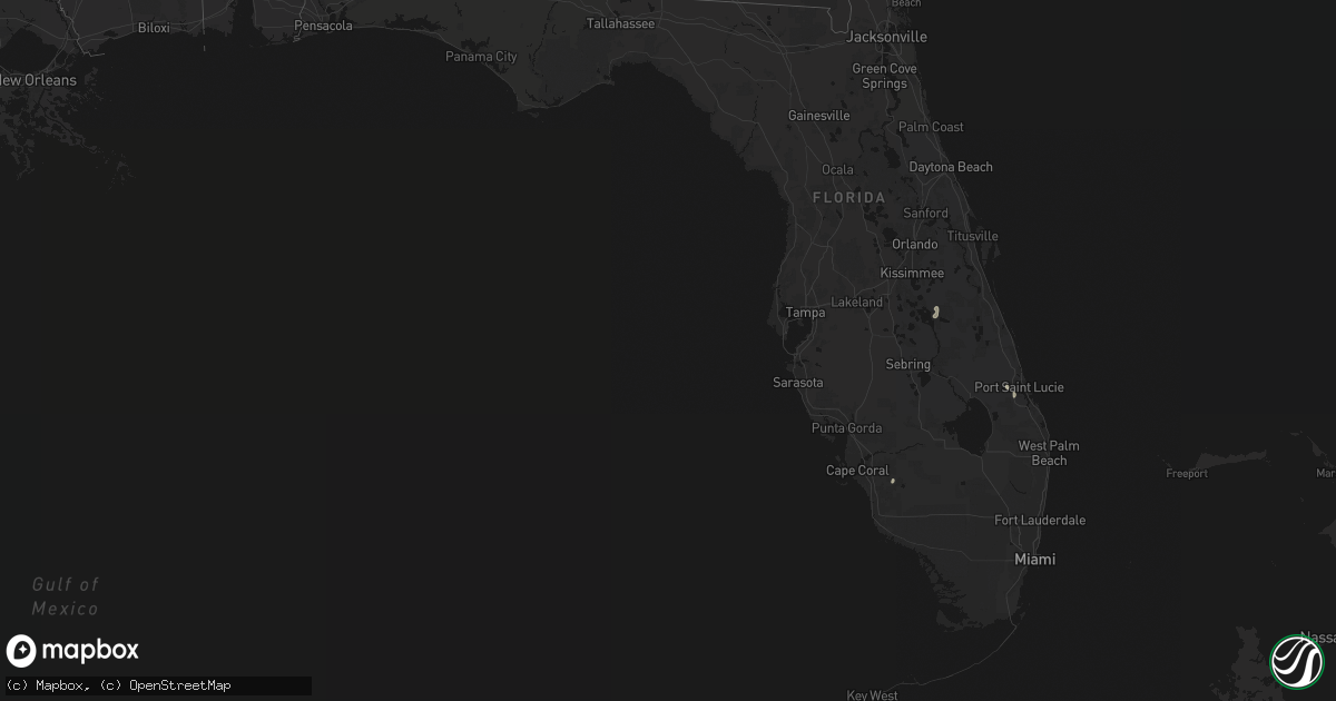 Hail map in Florida on June 22, 2026