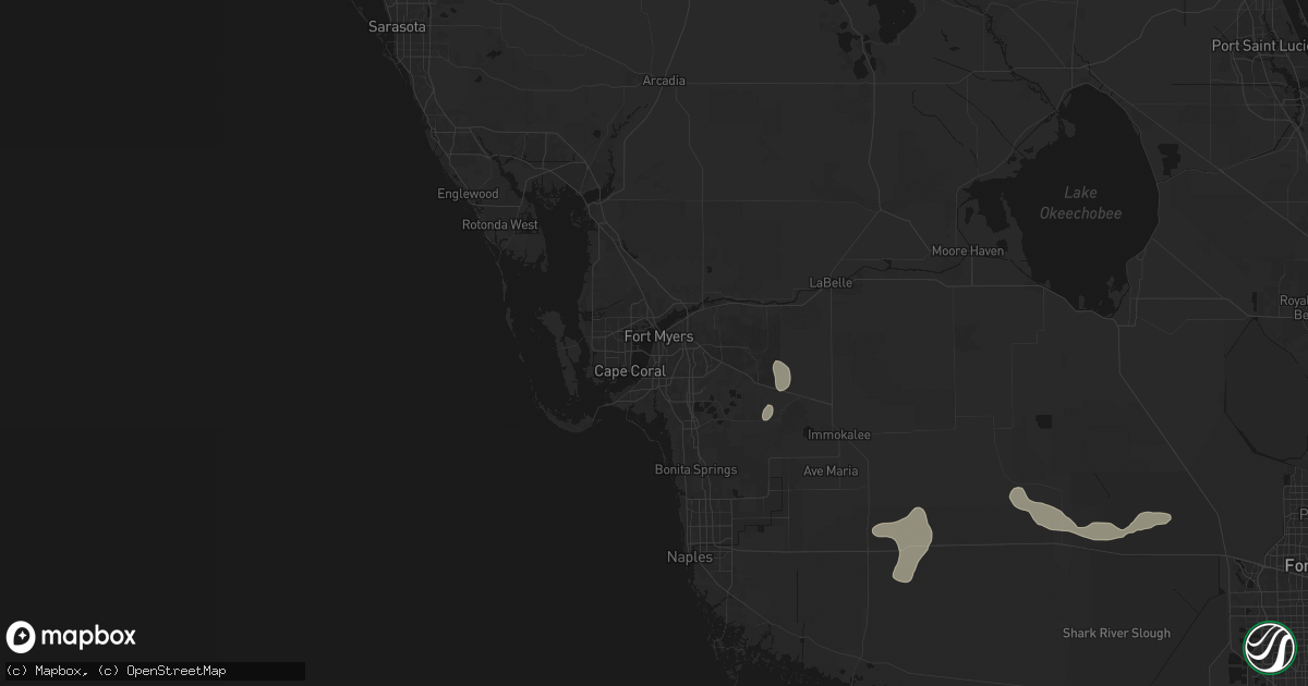 Hail map in Fort Myers, FL on June 22, 2026