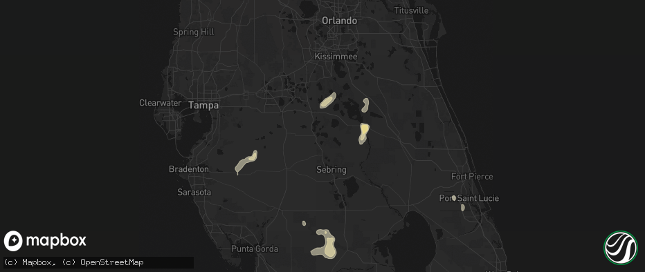 Hail map in Frostproof, FL on June 22, 2026