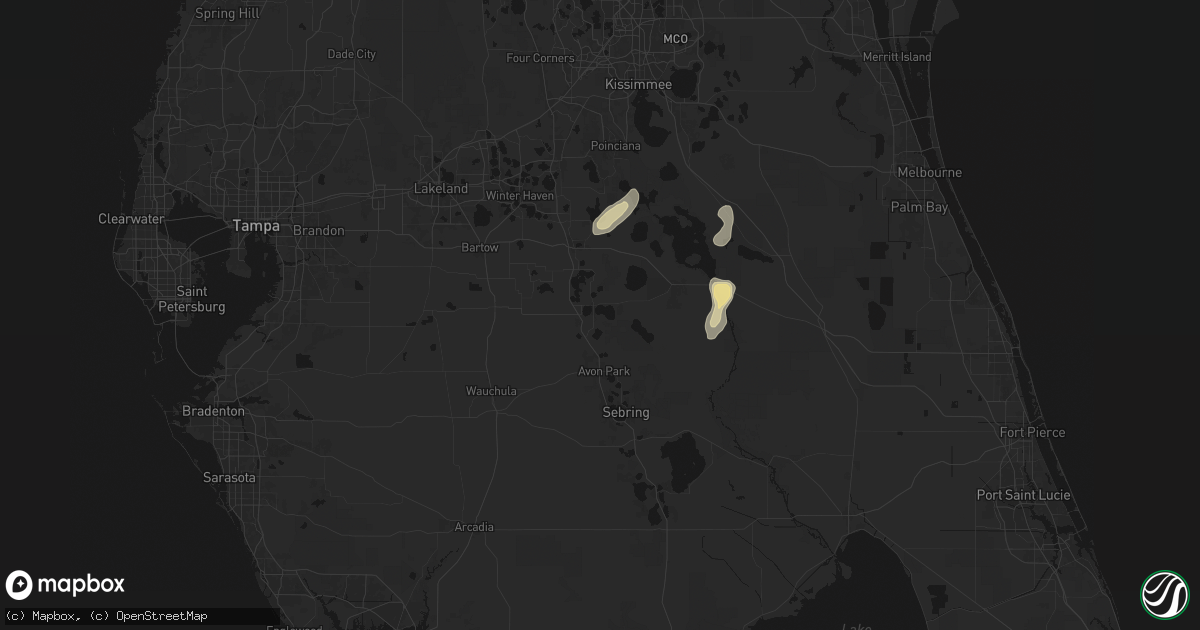 Hail map in Frostproof, FL on June 22, 2026