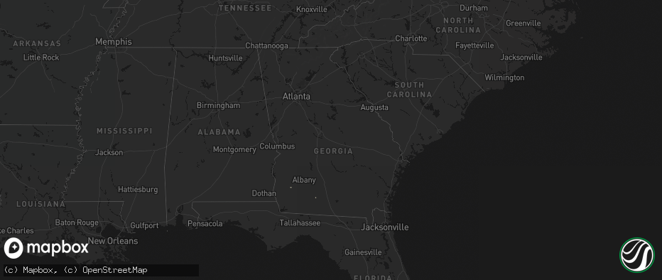 Hail map in Georgia on June 22, 2026