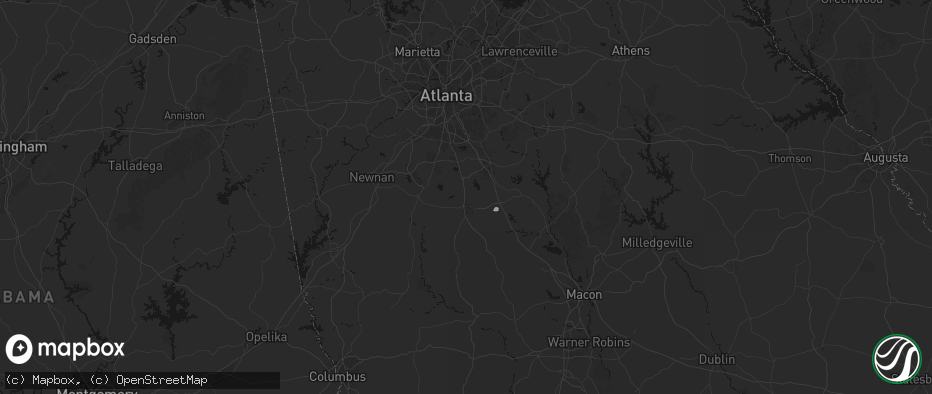 Hail map in Griffin, GA on June 22, 2026