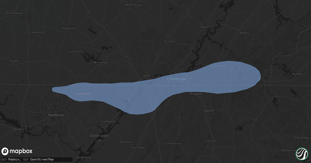 Hail map in Guild, TN on June 22, 2026