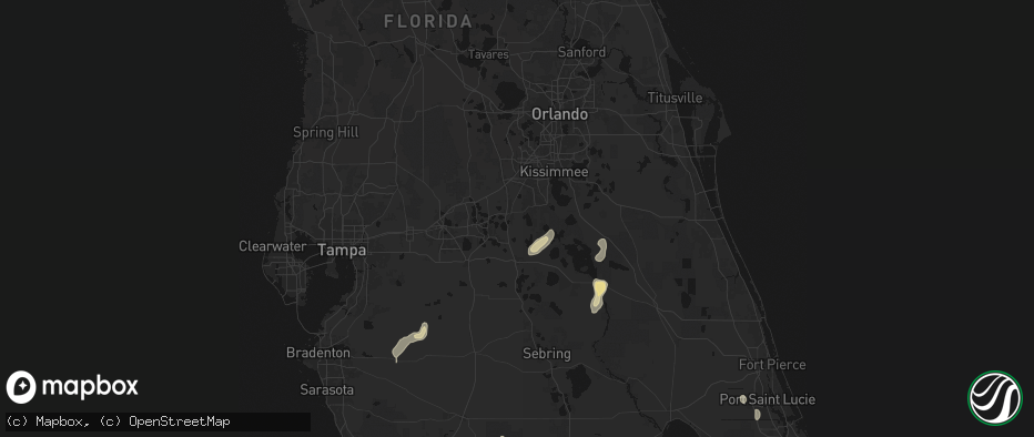 Hail map in Haines City, FL on June 22, 2026