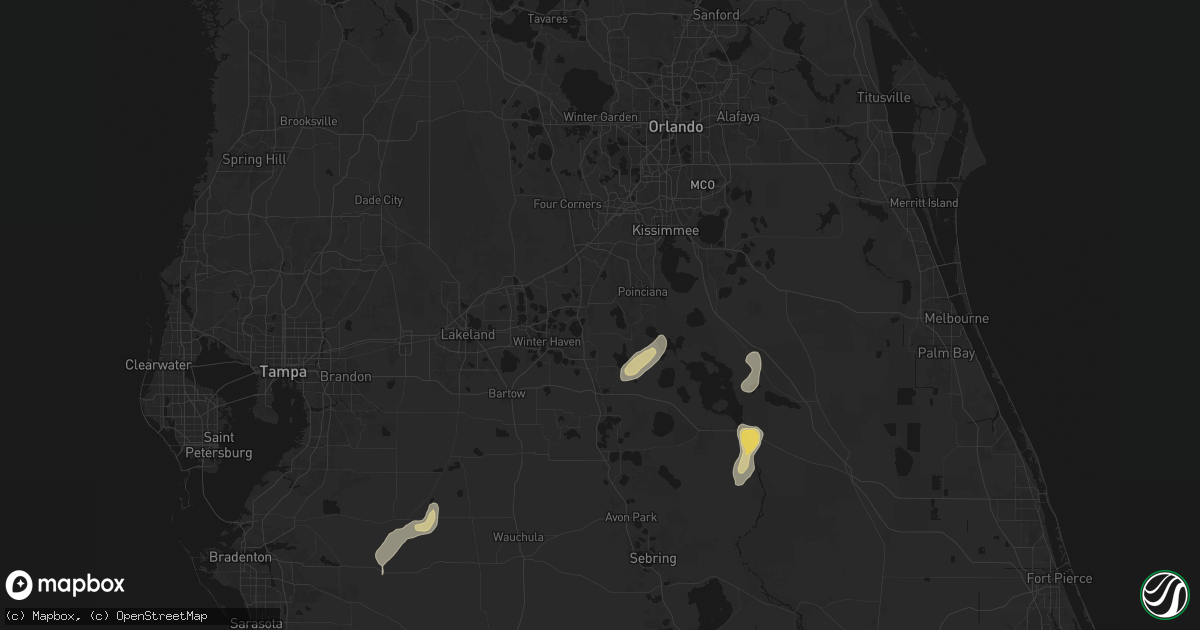 Hail map in Haines City, FL on June 22, 2026