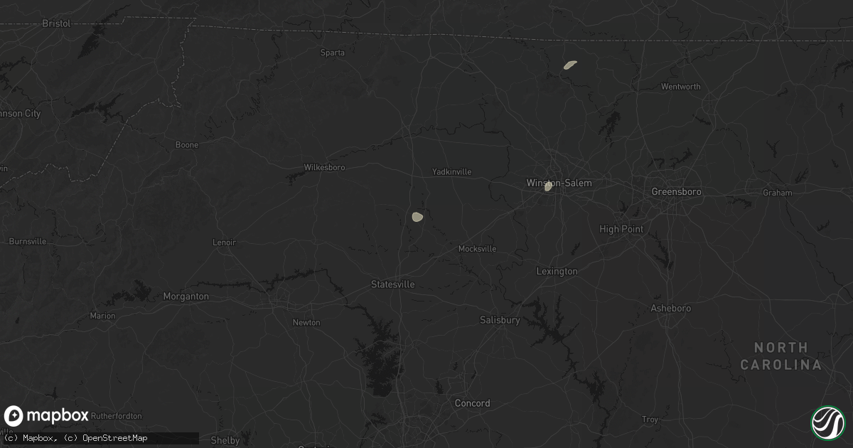 Hail map in Harmony, NC on June 22, 2026