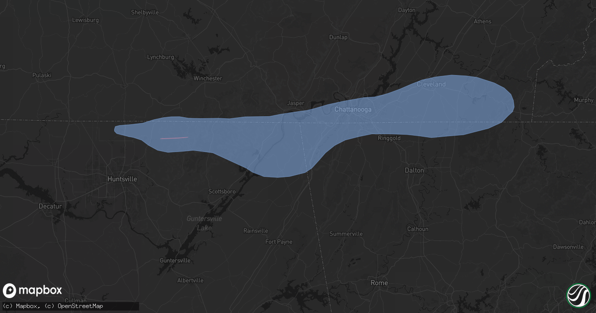 Hail map in Higdon, AL on June 22, 2026