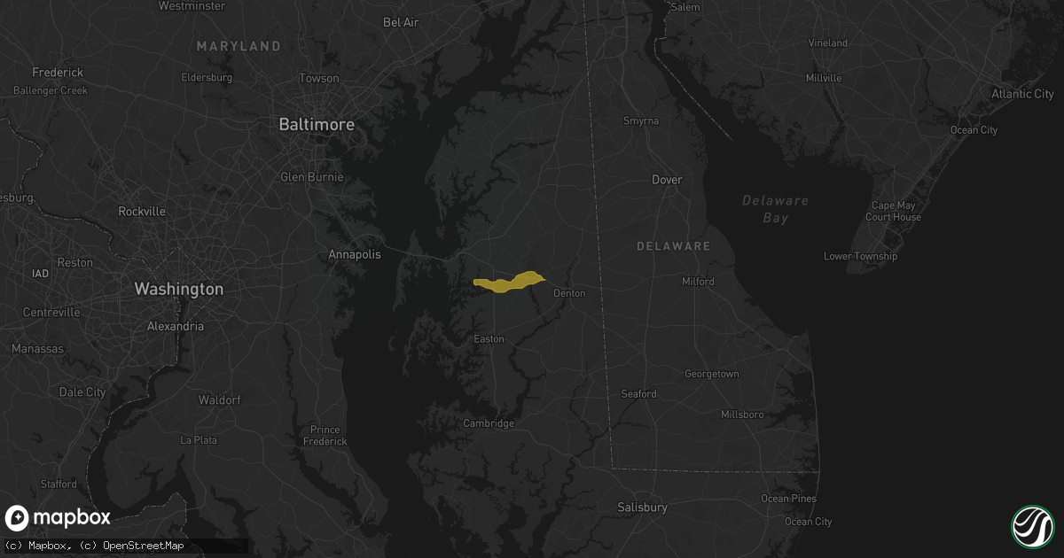 Hail map in Hillsboro, MD on June 22, 2026