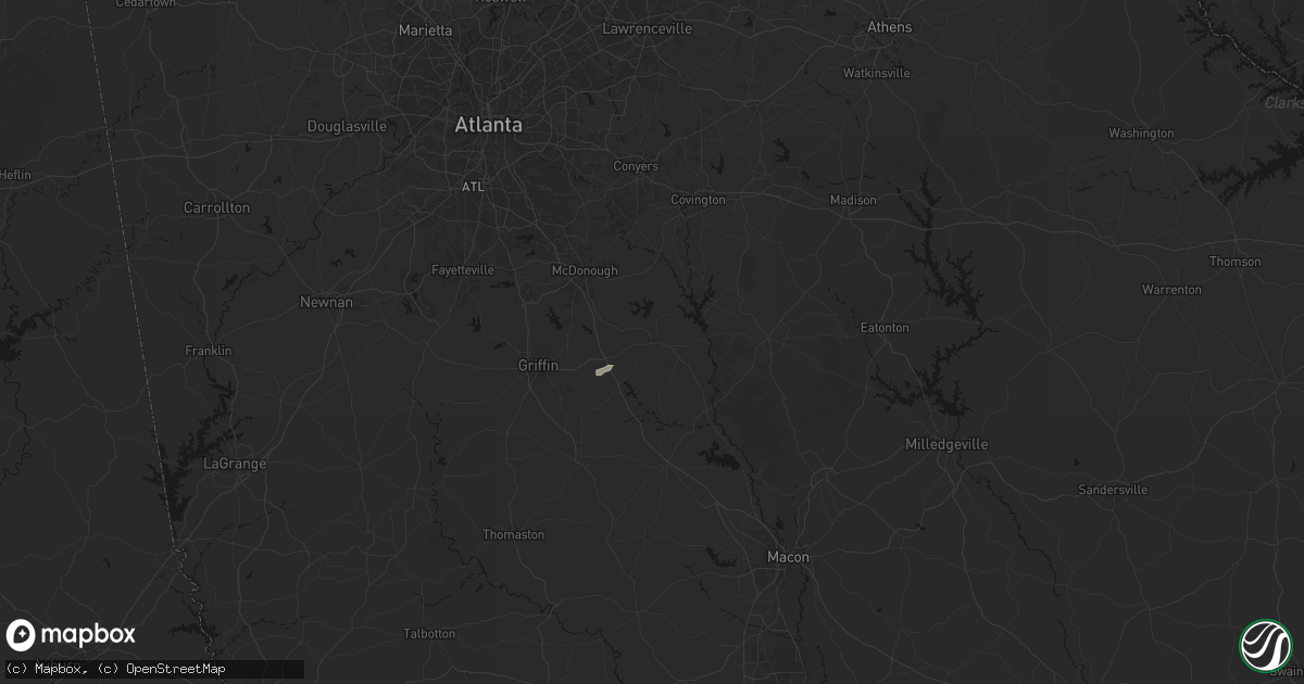 Hail map in Jackson, GA on June 22, 2026