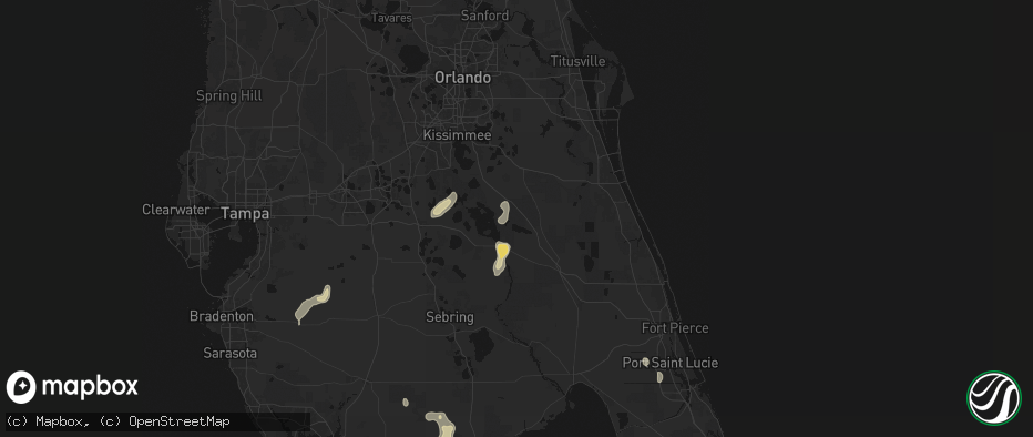 Hail map in Kenansville, FL on June 22, 2026