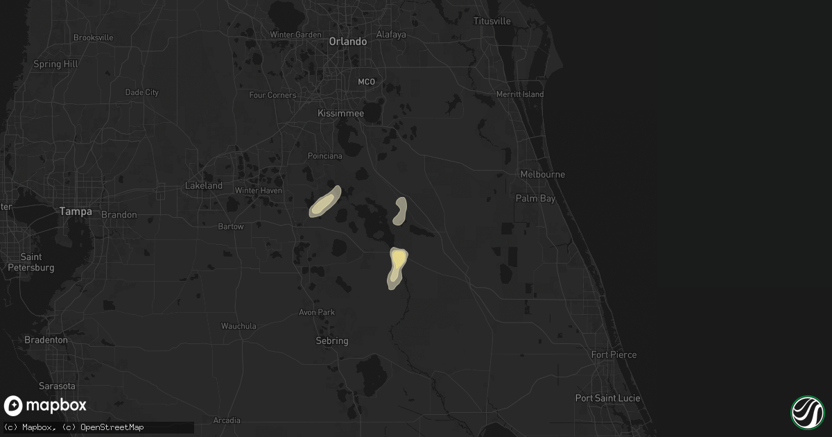 Hail map in Kenansville, FL on June 22, 2026