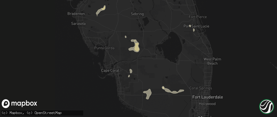 Hail map in Labelle, FL on June 22, 2026