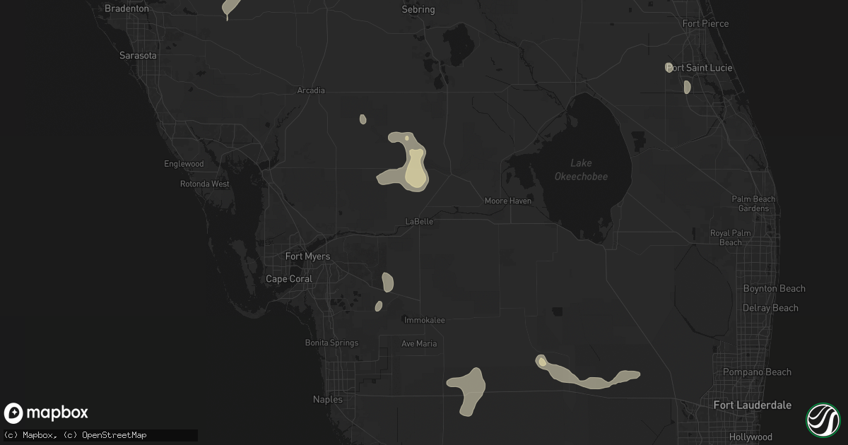 Hail map in Labelle, FL on June 22, 2026