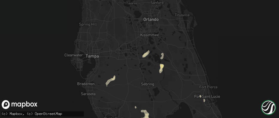 Hail map in Lake Wales, FL on June 22, 2026