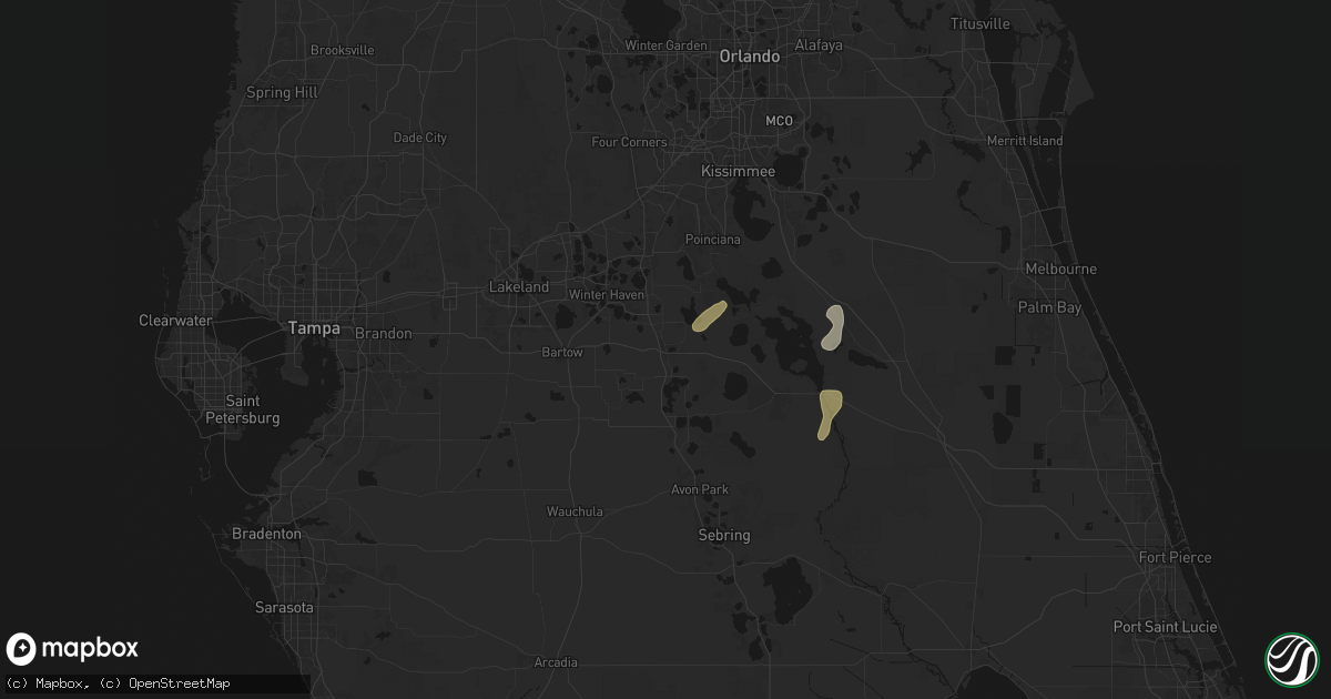 Hail map in Lake Wales, FL on June 22, 2026