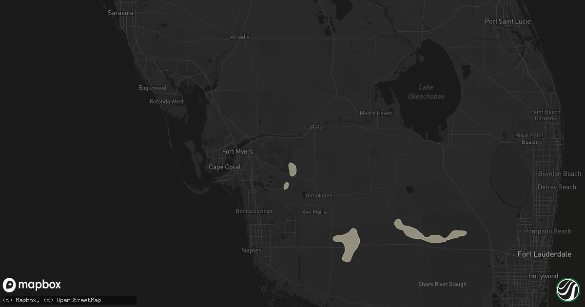 Hail map in Lehigh Acres, FL on June 22, 2026