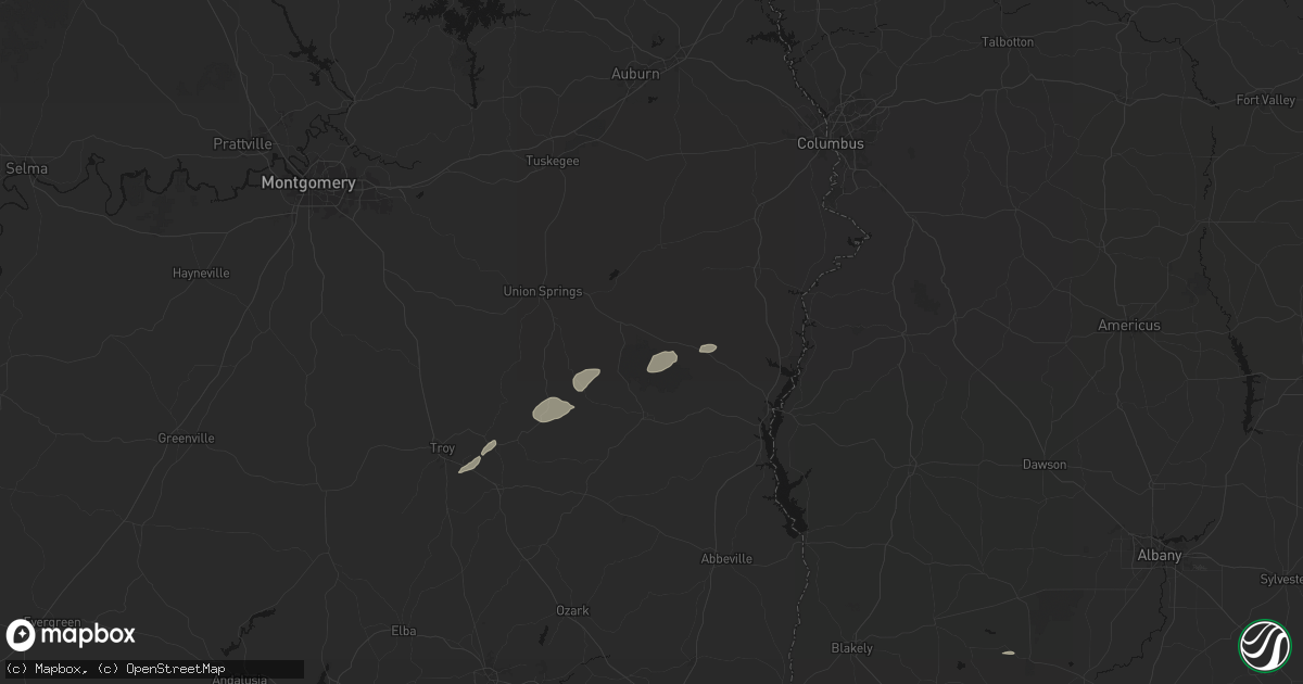 Hail map in Midway, AL on June 22, 2026
