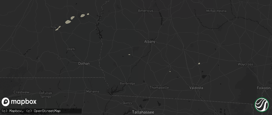 Hail map in Newton, GA on June 22, 2026