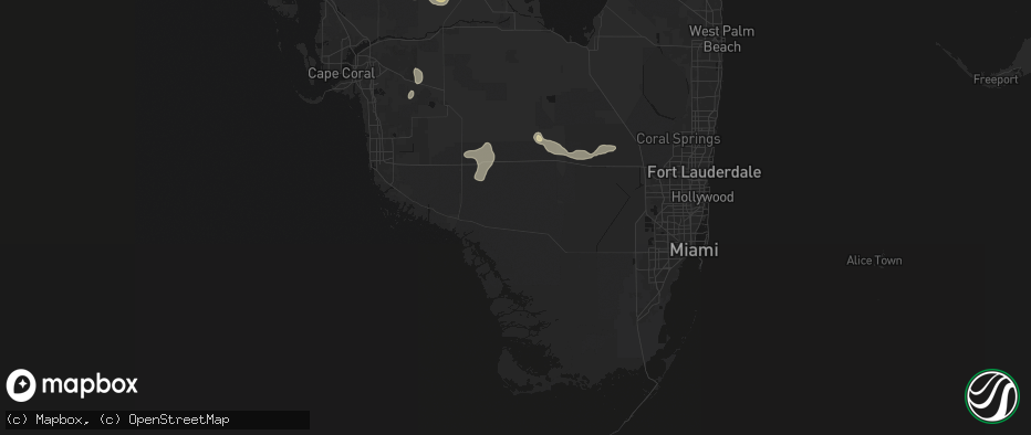 Hail map in Ochopee, FL on June 22, 2026