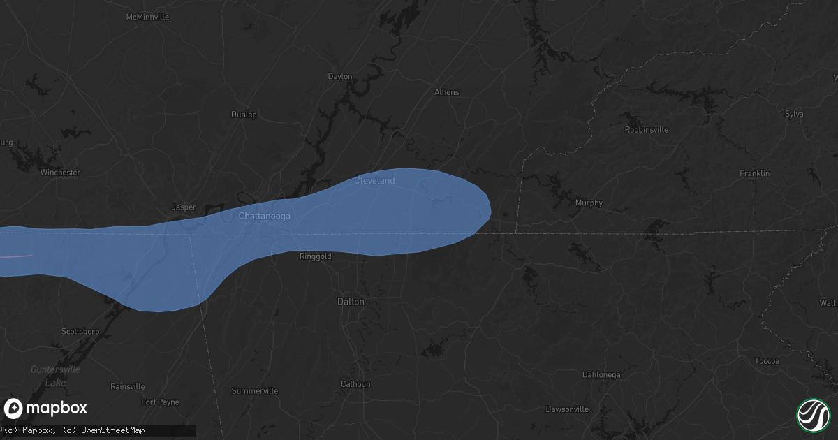 Hail map in Old Fort, TN on June 22, 2026