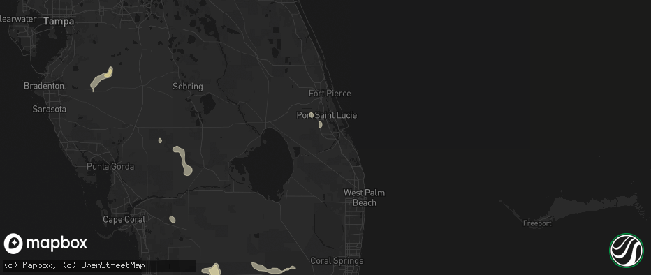 Hail map in Palm City, FL on June 22, 2026