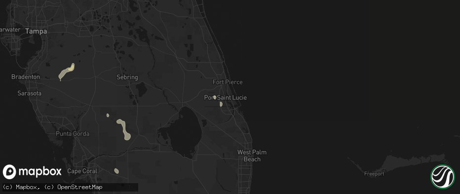 Hail map in Port Saint Lucie, FL on June 22, 2026