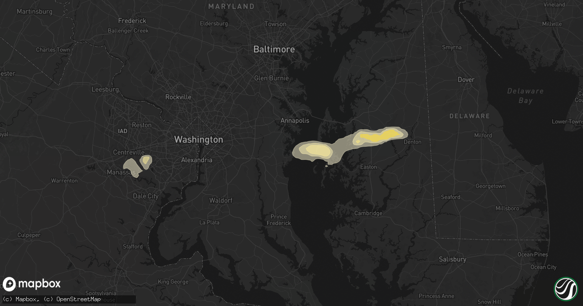 Hail map in Shady Side, MD on June 22, 2026