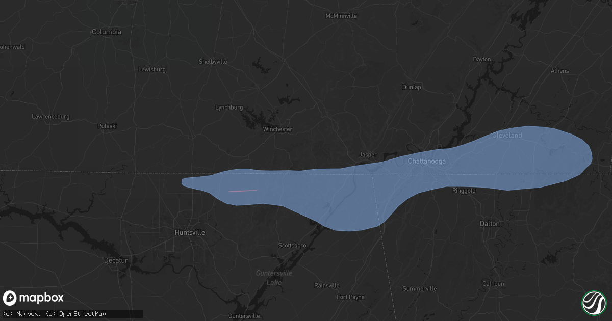 Hail map in Sherwood, TN on June 22, 2026