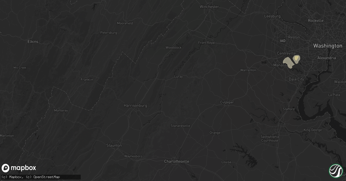 Hail map in Stanley, VA on June 22, 2026