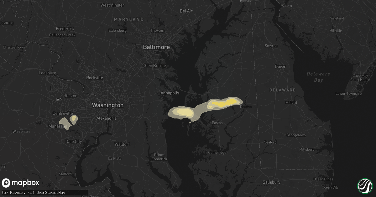 Hail map in Stevensville, MD on June 22, 2026