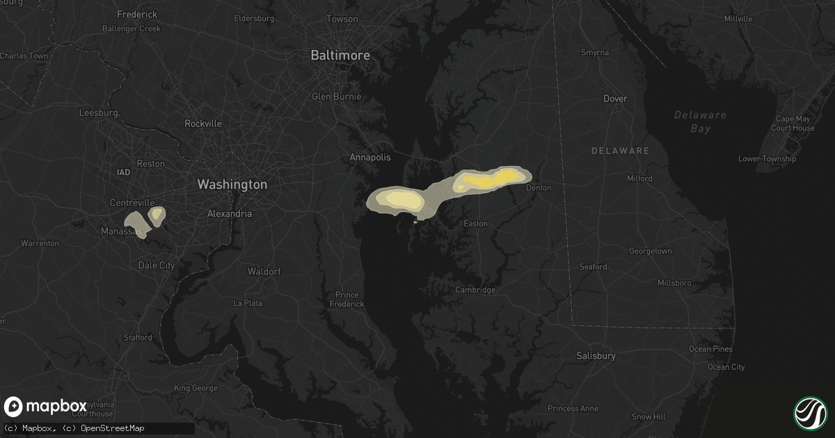 Hail map in Wittman, MD on June 22, 2026