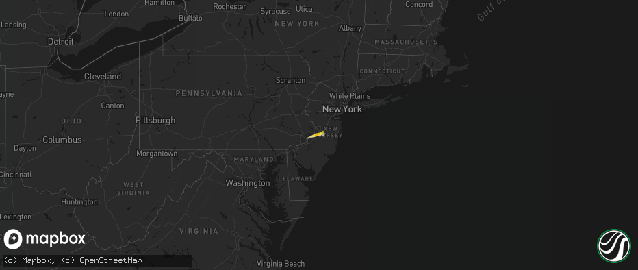 Hail map on June 22, 2026