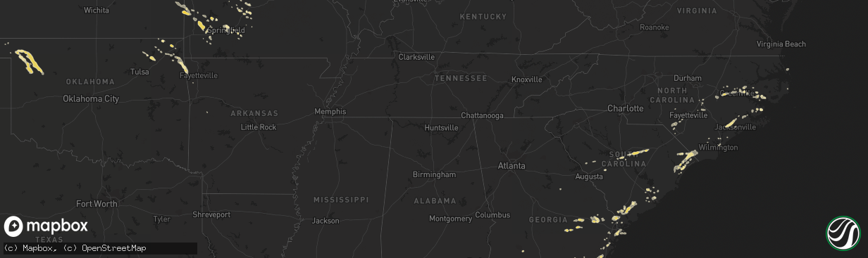 Hail map in Oklahoma on June 23, 2011