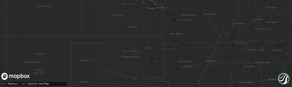 Hail map on June 23, 2012