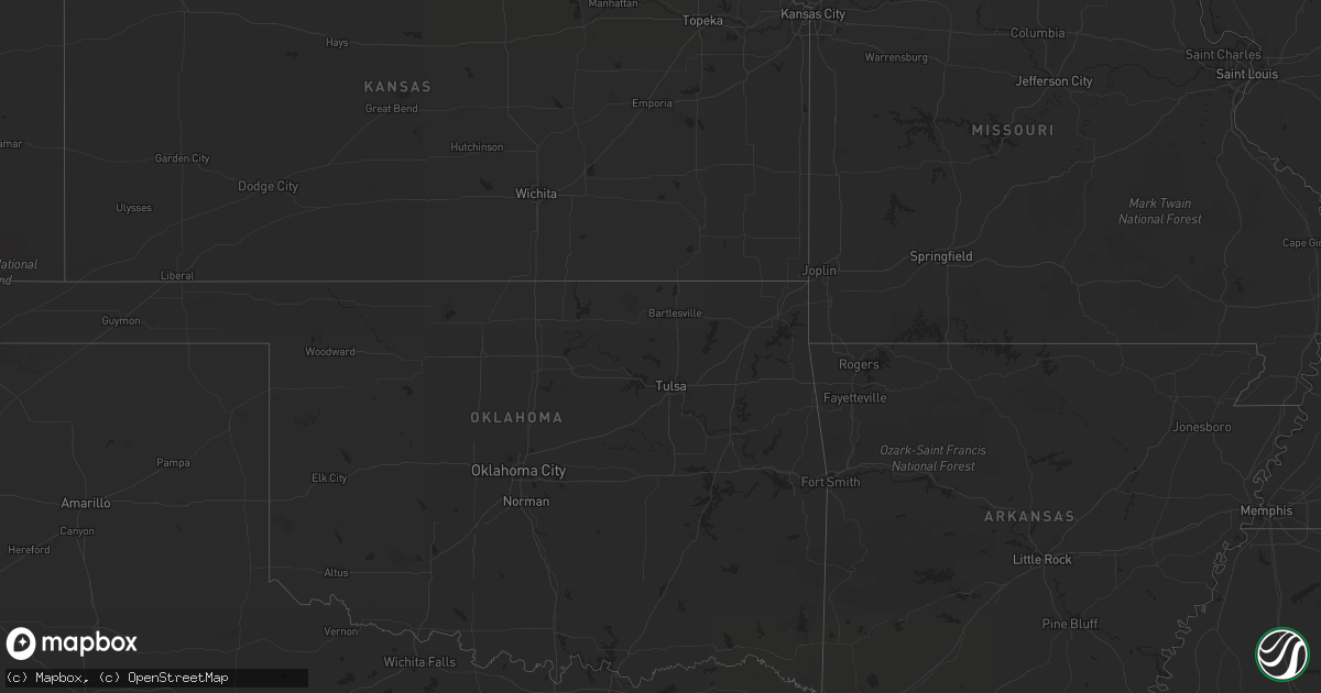 Hail map on June 23, 2012