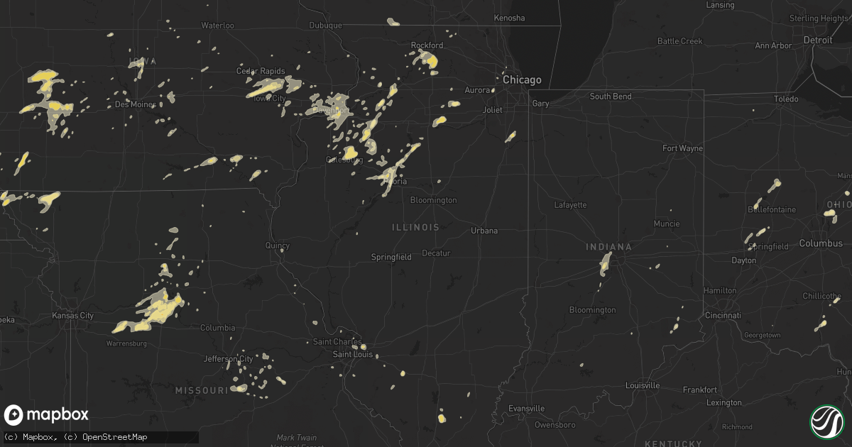 Hail map in Illinois on June 23, 2013