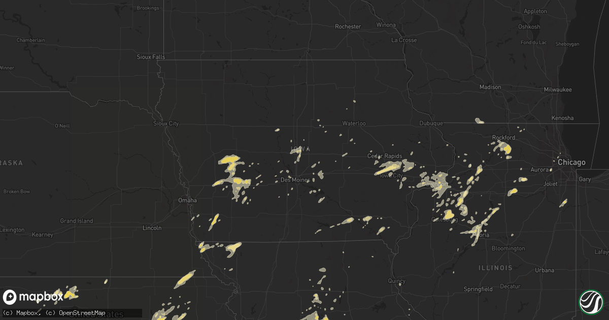 Hail map in Iowa on June 23, 2013