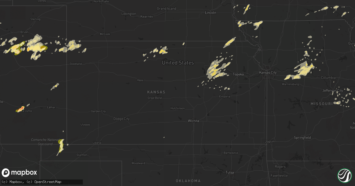 Hail map in Kansas on June 23, 2013