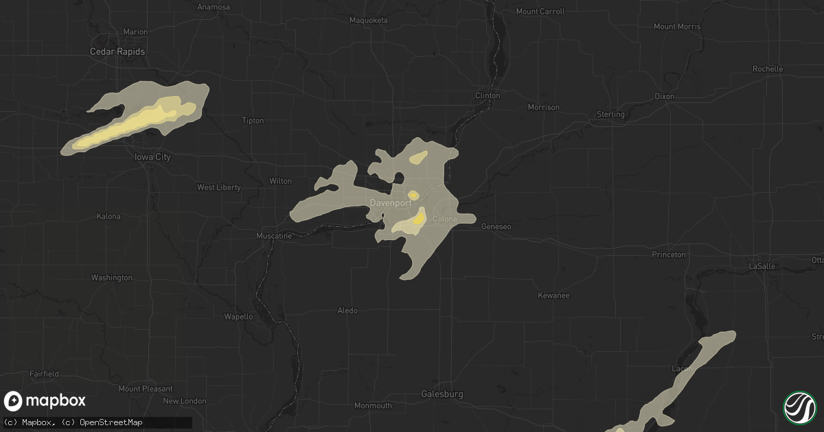 Hail map in Moline, IL on June 23, 2013