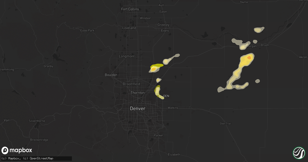 Hail map in Brighton, CO on June 23, 2014
